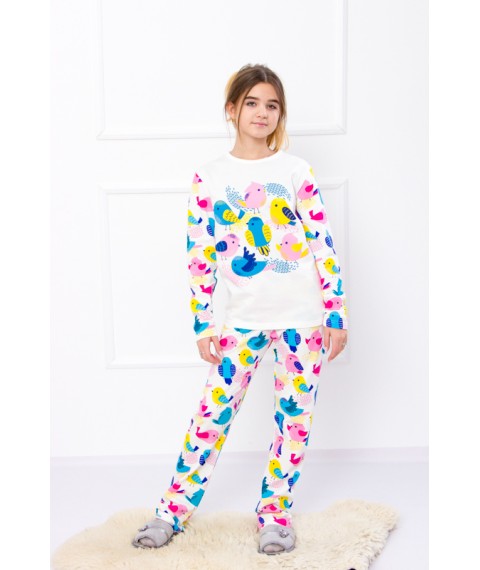 Pajamas for girls (teens) Wear Your Own 152 White (6076-024-33-2-v13)