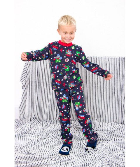 Boys' pajamas (warm) Wear Your Own 116 Blue (6076-024-4-v31)