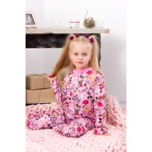 Pajamas for girls (warm) Wear Your Own 134 Pink (6076-024-5-v1)