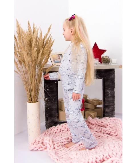 Pajamas for girls (warm) Wear Your Own 134 Gray (6076-024-5-v2)