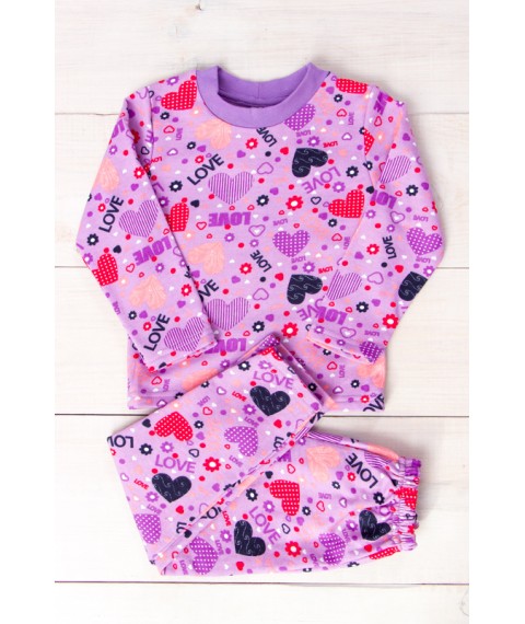 Pajamas for girls (warm) Wear Your Own 86 Purple (6076-024-5-v79)