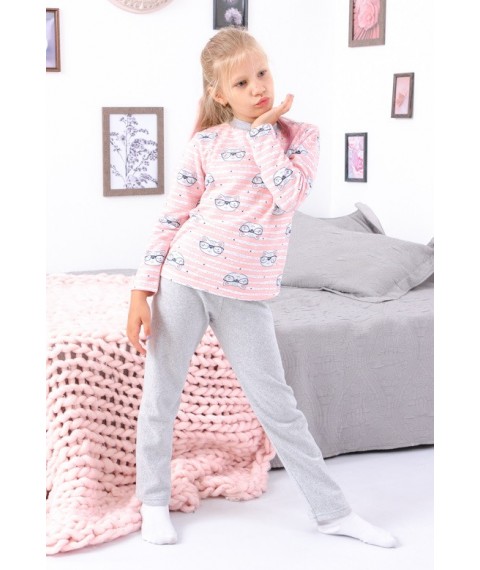 Pajamas for girls (warm) Wear Your Own 128 Pink (6076-024-5-1-v31)