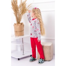 Pajamas for girls (warm) Wear Your Own 98 Red (6076-024-5-1-v3)