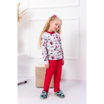 Pajamas for girls (warm) Wear Your Own 122 Red (6076-024-5-1-v23)