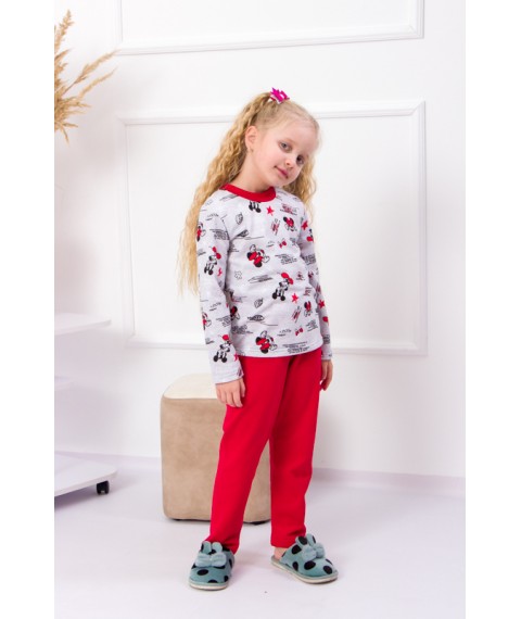 Pajamas for girls (warm) Wear Your Own 116 Red (6076-024-5-1-v18)