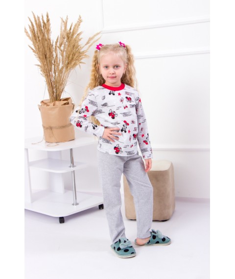 Pajamas for girls (warm) Wear Your Own 128 Gray (6076-024-5-1-v30)