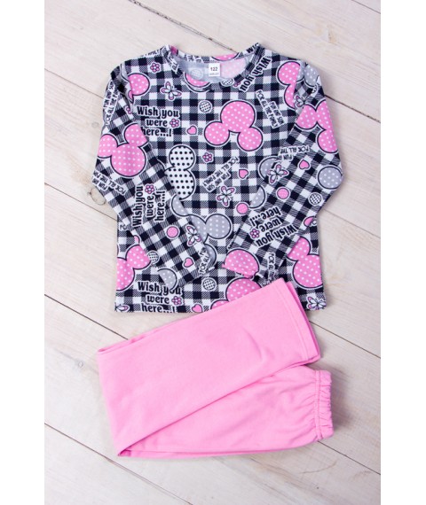 Pajamas for girls (warm) Wear Your Own 122 Pink (6076-024-5-1-v27)