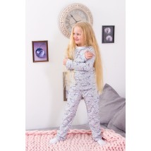 Pajamas for girls (warm) Wear Your Own 116 Gray (6076-024-5-v32)