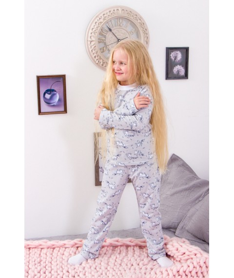 Pajamas for girls (warm) Wear Your Own 116 Gray (6076-024-5-v32)