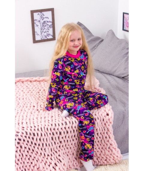Pajamas for girls (warm) Wear Your Own 116 Purple (6076-024-5-v30)