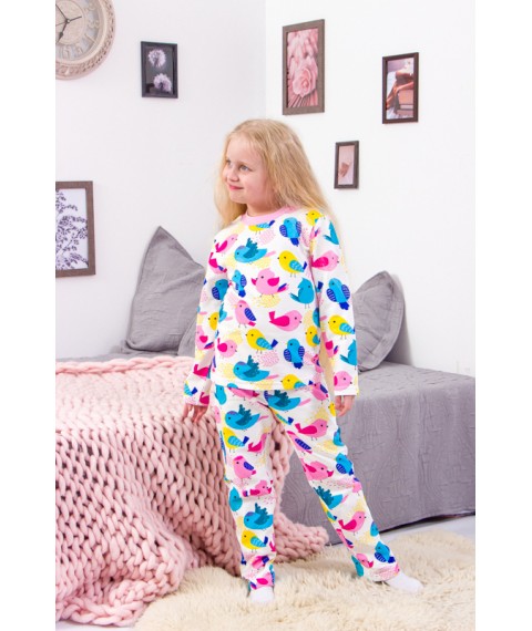 Pajamas for girls (warm) Wear Your Own 134 White (6076-024-5-v5)