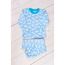 Pajamas for girls (warm) Wear Your Own 92 Blue (6076-024-5-v65)