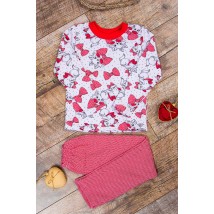 Pajamas for girls (warm) Wear Your Own 128 Red (6076-024-5-v8)