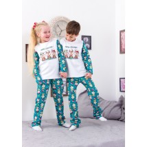 Children's pajamas "Family look" Wear Your Own 152 Green (6076-1-v15)
