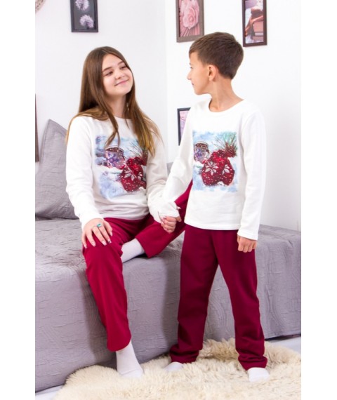 Children's pajamas "Family look" Wear Your Own 152 Red (6076-7-v9)