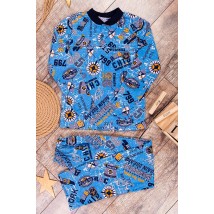 Pajamas for a boy with 2 buttons Wear Your Own 86 Blue (6077-002-4-v38)