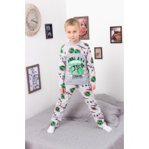 Boys' pajamas with 2 buttons Wear Your Own 110 Gray (6077-002-33-4-v20)