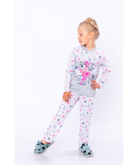 Pajamas for girls with 2 buttons Wear Your Own 92 White (6077-002-33-5-v43)