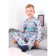 Boys' pajamas with 2 buttons Wear Your Own 134 Gray (6077-002-33-4-v3)