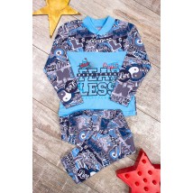 Boys' pajamas with 2 buttons Wear Your Own 86 Gray (6077-002-33-4-v36)