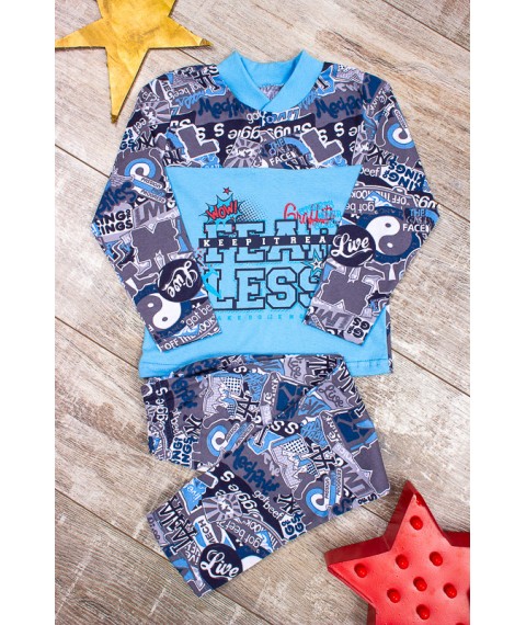 Boys' pajamas with 2 buttons Wear Your Own 86 Gray (6077-002-33-4-v36)