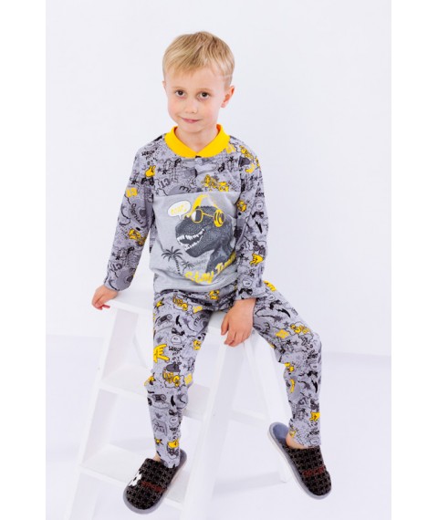 Boys' pajamas with 2 buttons Wear Your Own 92 Gray (6077-002-33-4-v37)