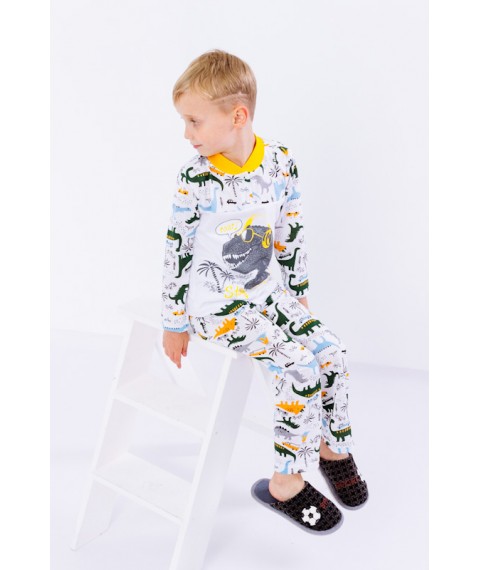 Boys' pajamas with 2 buttons Wear Your Own 92 White (6077-002-33-4-v30)