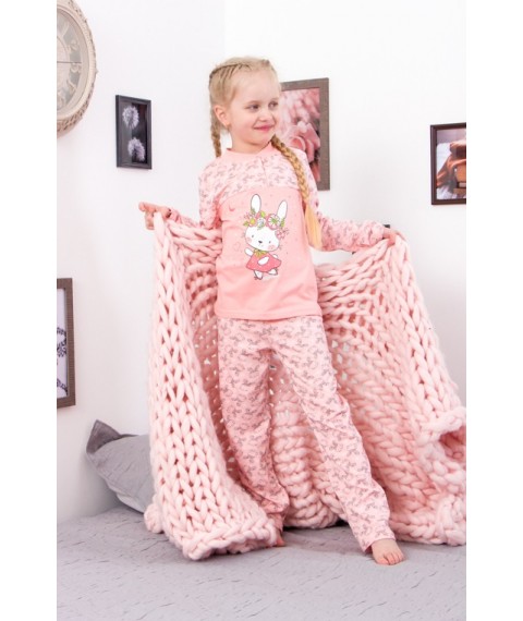 Pajamas for girls with 2 buttons Wear Your Own 98 Pink (6077-002-33-5-v40)