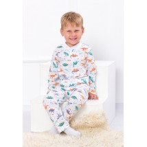 Boys' pajamas with 2 buttons Wear Your Own 134 White (6077-002-4-v3)
