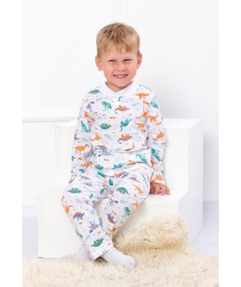 Boys' pajamas with 2 buttons Wear Your Own 122 White (6077-002-4-v13)