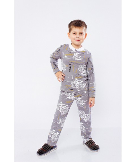 Boys' pajamas with 2 buttons Wear Your Own 92 Gray (6077-002-4-v34)
