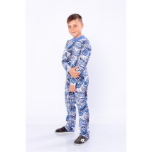 Pajamas for a boy with 2 buttons Wear Your Own 92 Blue (6077-002-4-v42)