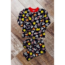 Pajamas for girls with 2 buttons Wear Your Own 128 Black (6077-002-5-v7)