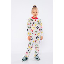 Pajamas for girls with 2 buttons Wear Your Own 128 Gray (6077-002-5-v8)