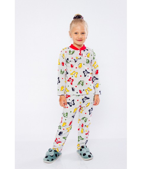 Pajamas for girls with 2 buttons Wear Your Own 92 Gray (6077-002-5-v46)