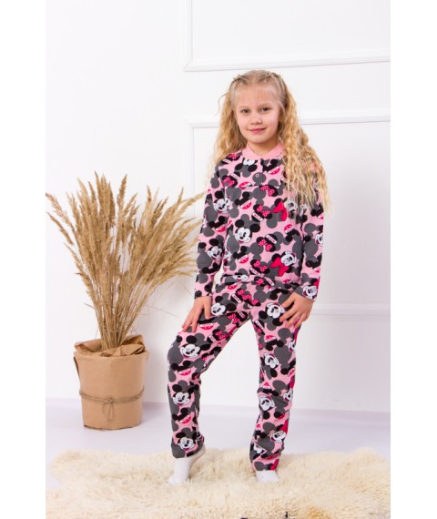 Pajamas for girls with 2 buttons Wear Your Own 128 Pink (6077-002-5-v12)
