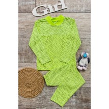 Pajamas for girls with a button Wear Your Own 122 Green (6077-024-5-v23)