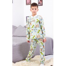 Pajamas for a boy with a button Wear Your Own 122 Blue (6077-024-4-Н-v3)