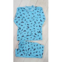 Pajamas for girls with a button Wear Your Own 122 Blue (6077-024-5-v26)