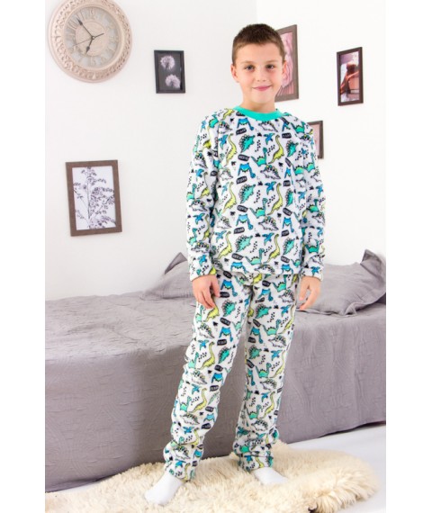 Pajamas for boys (teens) Wear Your Own 146 White (6079-035-1-1-v8)