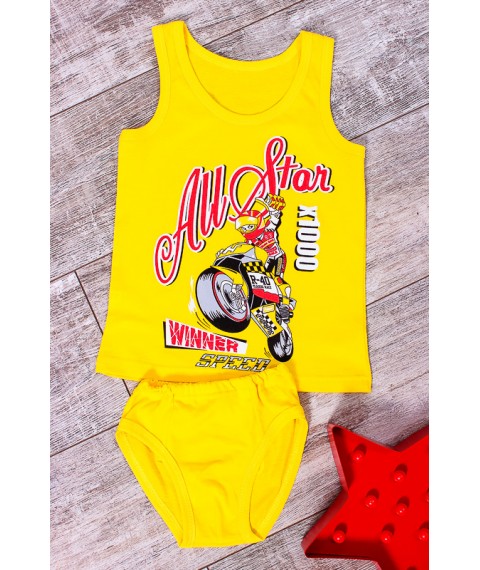 Set for a boy (shirt + underpants) Wear Your Own 134 Yellow (6088-001-33-1-v2)