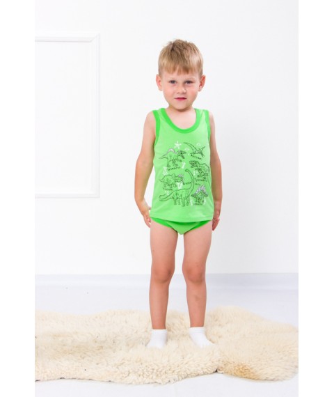 Set for a boy (shirt + underpants) Wear Your Own 134 Green (6088-001-33-1-v9)