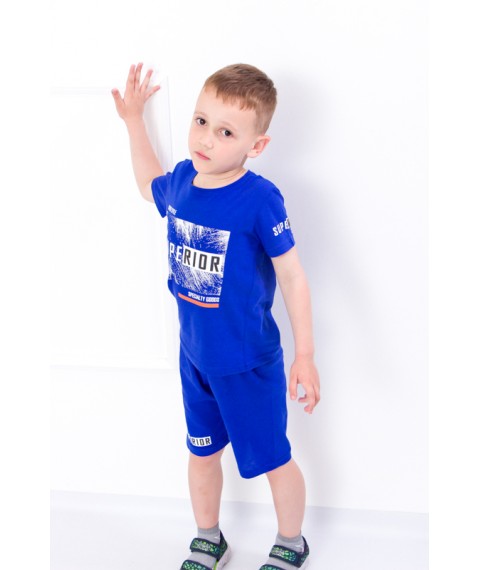 Set for a boy (T-shirt + shorts) Wear Your Own 128 Blue (6102-001-33-1-v7)