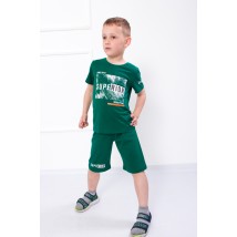 Set for a boy (T-shirt + shorts) Wear Your Own 122 Green (6102-001-33-1-v10)