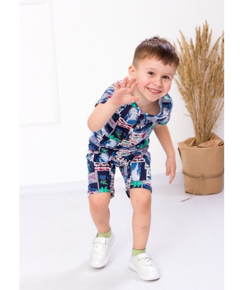 Set for a boy (T-shirt + shorts) Wear Your Own 122 Blue (6102-002-v14)