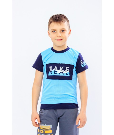 T-shirt for a boy Wear Your Own 122 Blue (6121-100-33-v6)