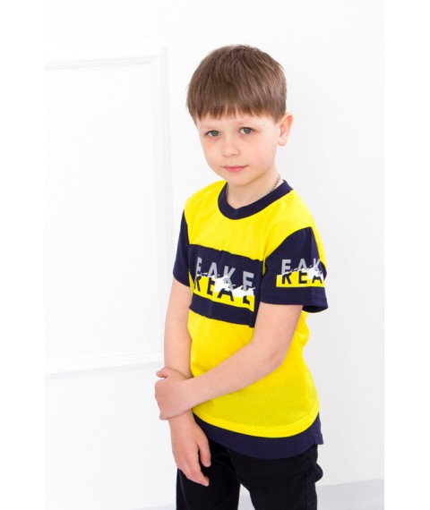 T-shirt for a boy Wear Your Own 134 Yellow (6121-100-33-v8)