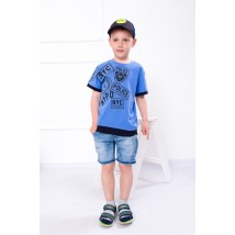 T-shirt for a boy high-low Wear Your Own 146 Blue (612101-v0)
