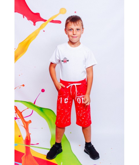 Breeches for boys Wear Your Own 134 Red (6136-057-33-v4)