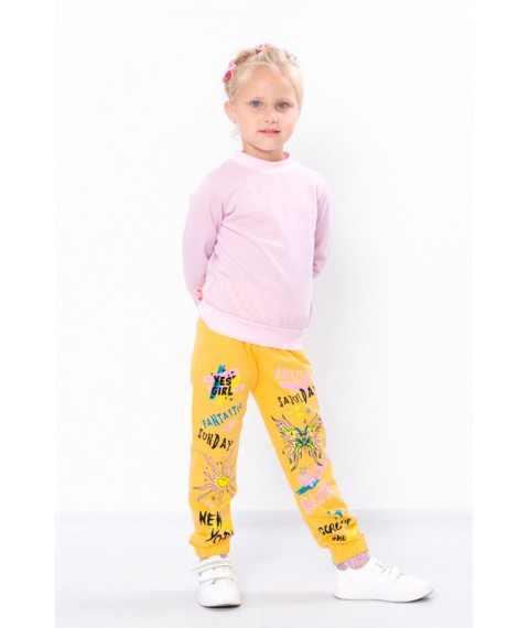 Pants for girls Wear Your Own 134 Yellow (6155-023-33-3-v23)